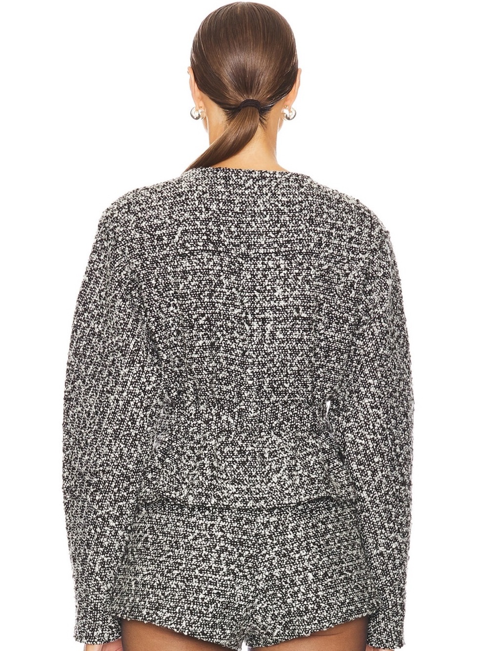 NWT Lovers + Friends Lucca Tweed Jacket Black & White NWT | REVOLVE $298 - Picture 3 of 8